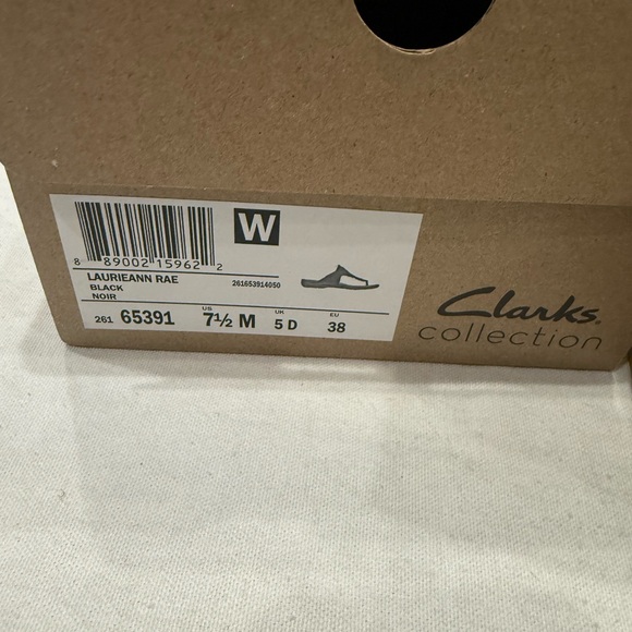 CLARKS LAURIEANN RAE WOMEN SLIPPERS COLOR BLACK NOIR - Picture 9 of 9